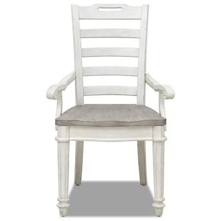 Farmhouse Ladderback Dining Arm Chair