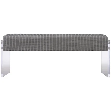 Upholstered Bench with Arcylic Legs
