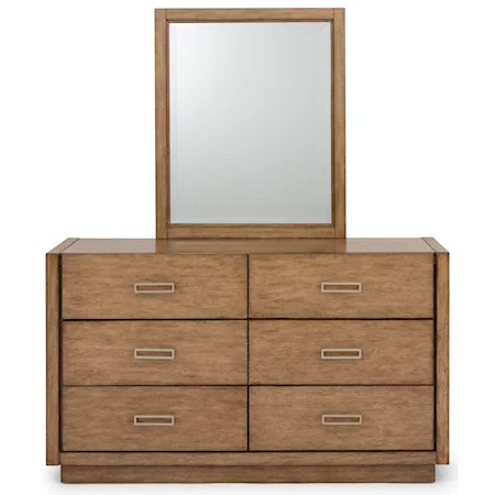 Casual Dresser and Mirror Set