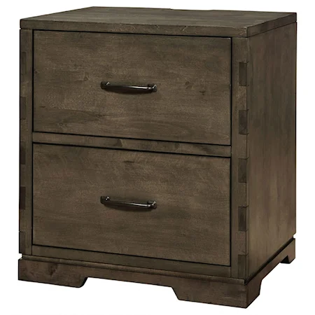 2-Drawer Nightstand w/ Outlets and USB Port