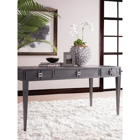 Contemporary Wood Table Desk with 3 Drawers