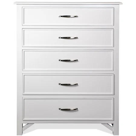 Casual 5-Drawer Chest with Felt and Cedar-Lined Drawers