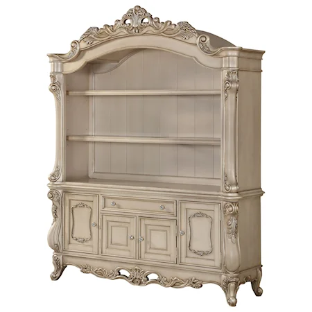 Traditional Executive Bookcase with Display Lighting