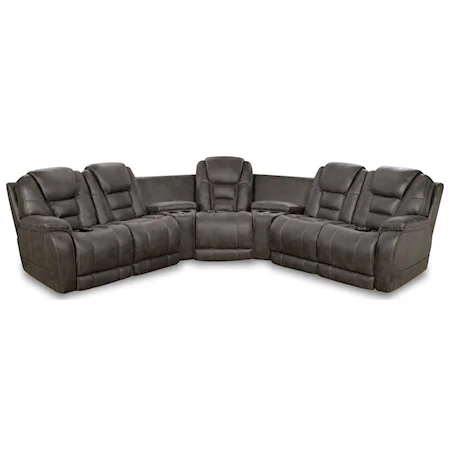 Casual Power Reclining Sectional