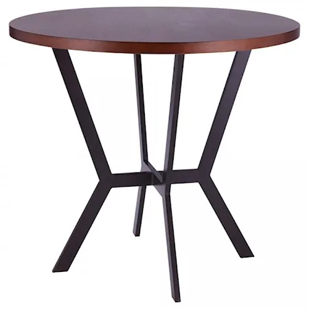 Contemporary Bar Table in Auburn Bay Finish with Sedona Wood Top