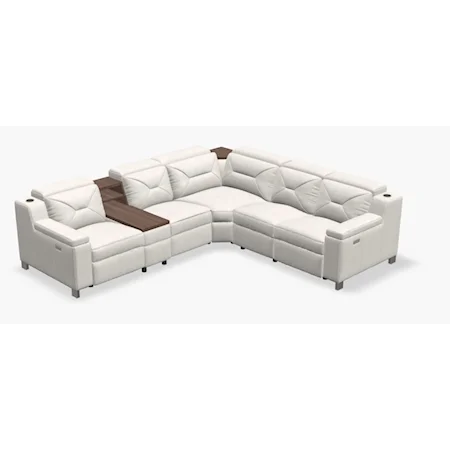 5-Seat Chaise Sectional with Storage