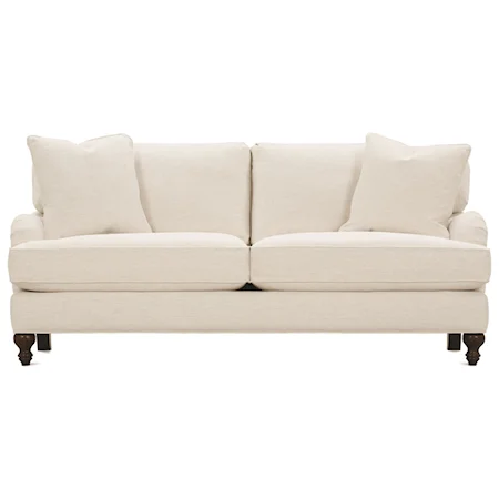 Sofa with Castered Turned Feet