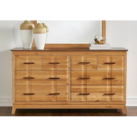 Transitional 8-Drawer Dresser