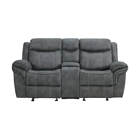 Gliding Reclining Loveseat with Cup Holders