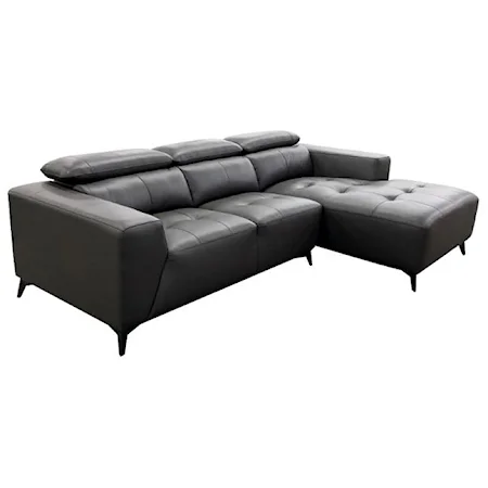 Contemporary 2-Piece Sectional with RHF Chaise