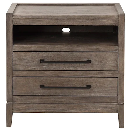 Transitional 2-Drawer Nightstand