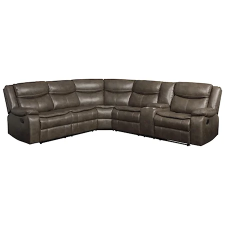 Contemporary Sectional Sofa with Manual Reclining
