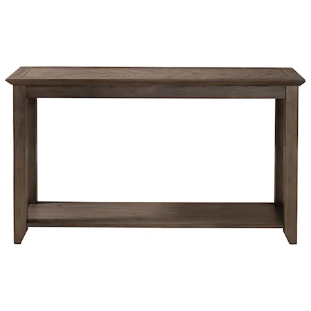 Sofa Table with Herringbone Top