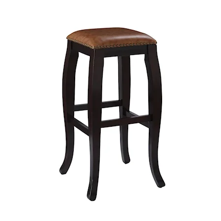 Transitional Square Top Bar Stool