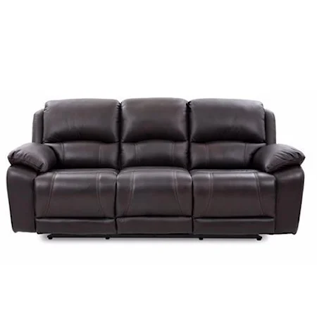 Casual Power Reclining Sofa with Pillow Arms