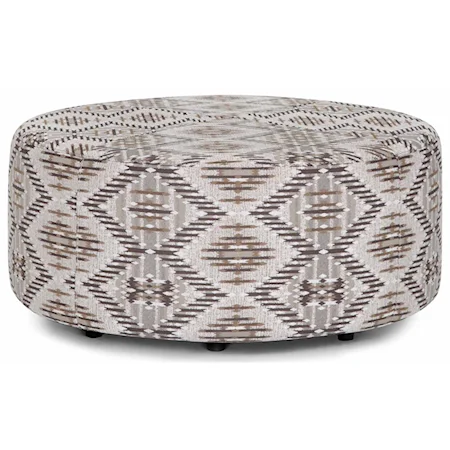 Contemporary Round Cocktail Ottoman