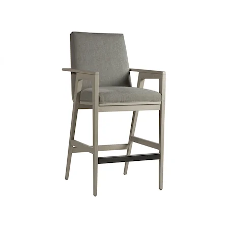 Contemporary Upholstered Barstool