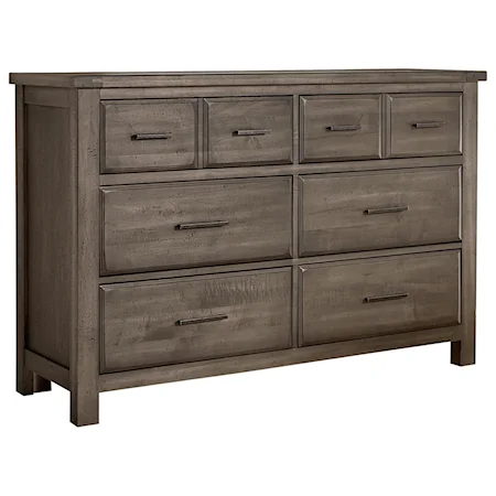 Solid Wood 6-Drawer Dresser