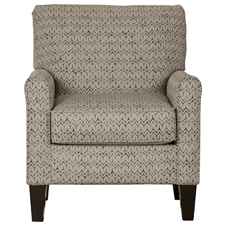 Relaxed Vintage Upholstered Accent Chair with Wood Feet