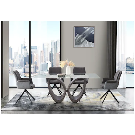 Contemporary 4-Chair Dining Set