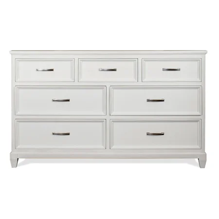 Modern Farmhouse 7-Drawer Dresser with Felt-Lined Drawers