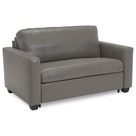 Casual Twin Sofa Sleeper with Track Arms