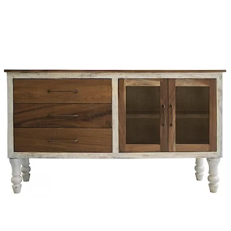 Relaxed Vintage 3 Drawer and 2 Doors Console