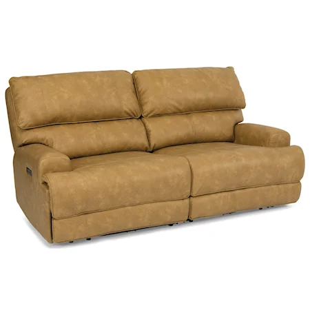 Power Reclining Modular Loveseat with Power Headersts and USB Ports