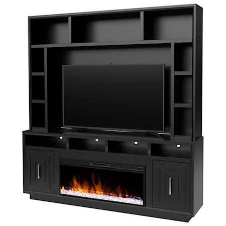 Transitional Entertainment Center with Fireplace