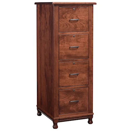 Customizable Solid Wood 4-Drawer File Cabinet