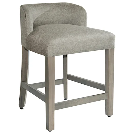 Erin Upholstered Counter Stool with Low Back