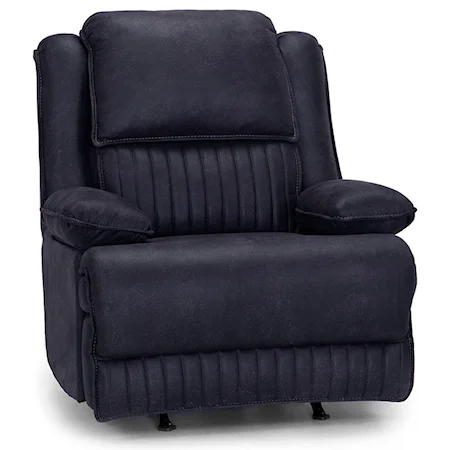 Casual Power Rocker Recliner with Dual Storage Arms