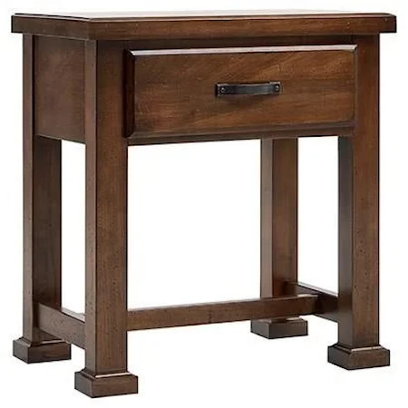 Solid Wood Nightstand with Drawer
