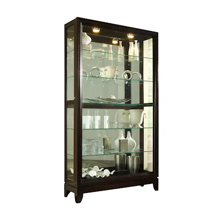 Chocolate Cherry Two Way Sliding Door Curio