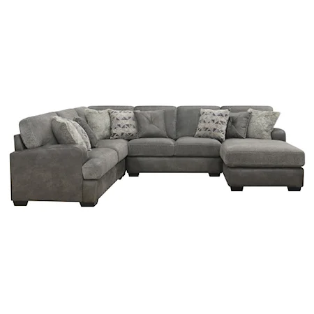 4-Piece Sectional with RSF Chaise