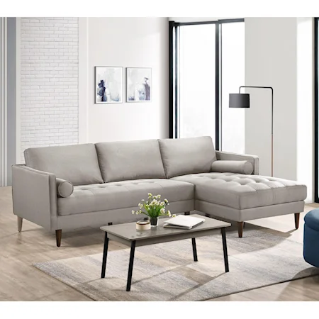 Contemporary Sectional with Right-Side Chaise