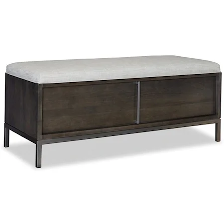 Contemporary 50" Storage Bench with Drawer