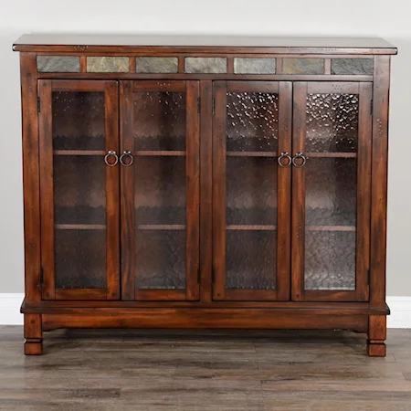 Bookcase with 4 Glass Doors