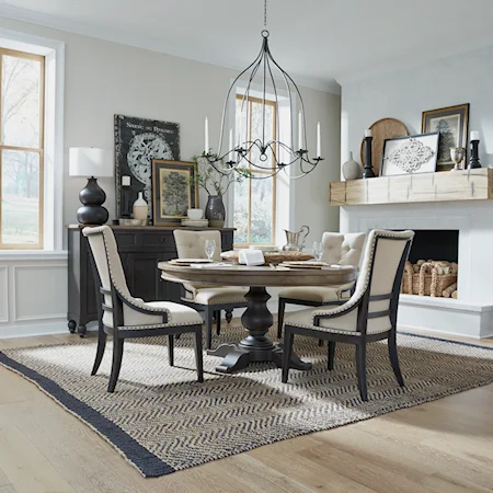 Transitional 5-Piece Dining Set