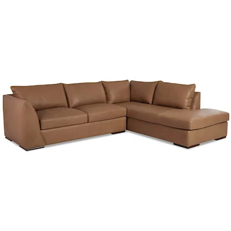 Contemporary 2-Piece Chaise Sofa with RAF Sofa Chaise
