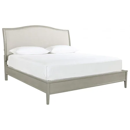 Transitional King Platform Bed with USB Port