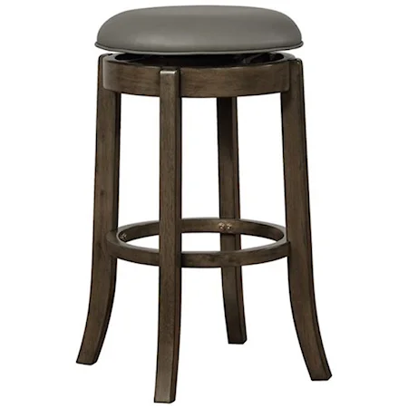 Transitional Barstool with Swivel Seat