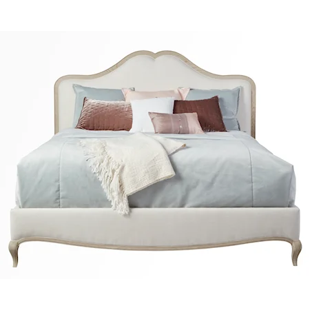 Cottage King Upholstered Panel Bed 