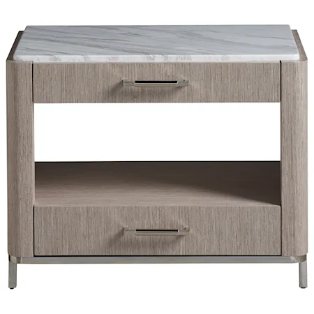 Soren Bedside Table with Stone Top