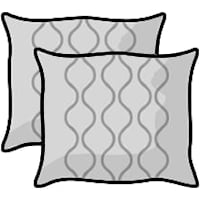 Upholstery Cover for Contrasting Fabric Pillow