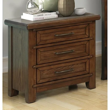Transitional Nightstand with Felt Lined Drawer