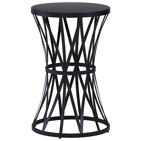 Round Metal Chairside Table