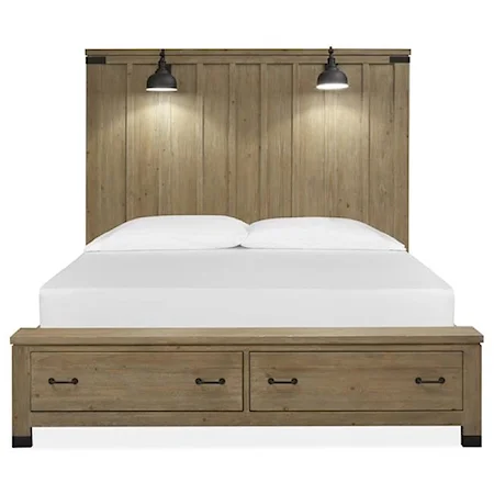 Complete Queen Panel Storage Bed