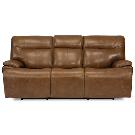 Casual Power Reclining Sofa with Power Headrests