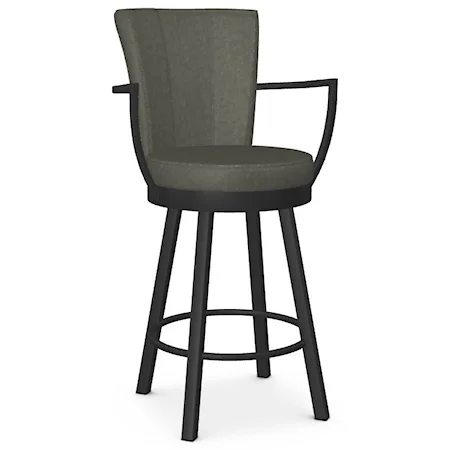 Customizable 26" Counter Height Cardin Swivel Stool